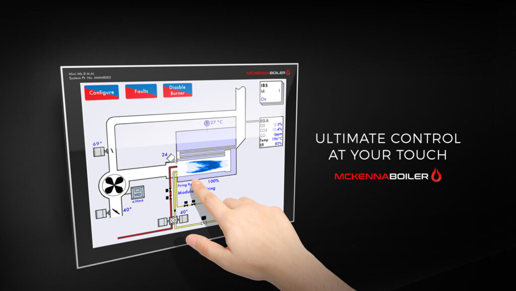 Industrial boiler control panel